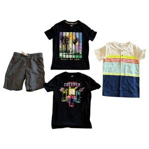 Boys' Clothes Lot Size SMALL 6/7 Summer (4 Pieces) Shirts, Shorts Old Navy